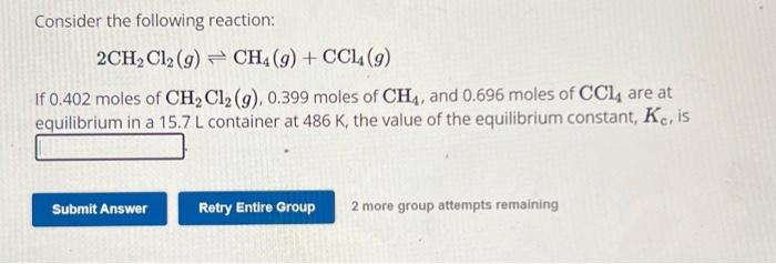 Solved Consider the following reaction: | Chegg.com