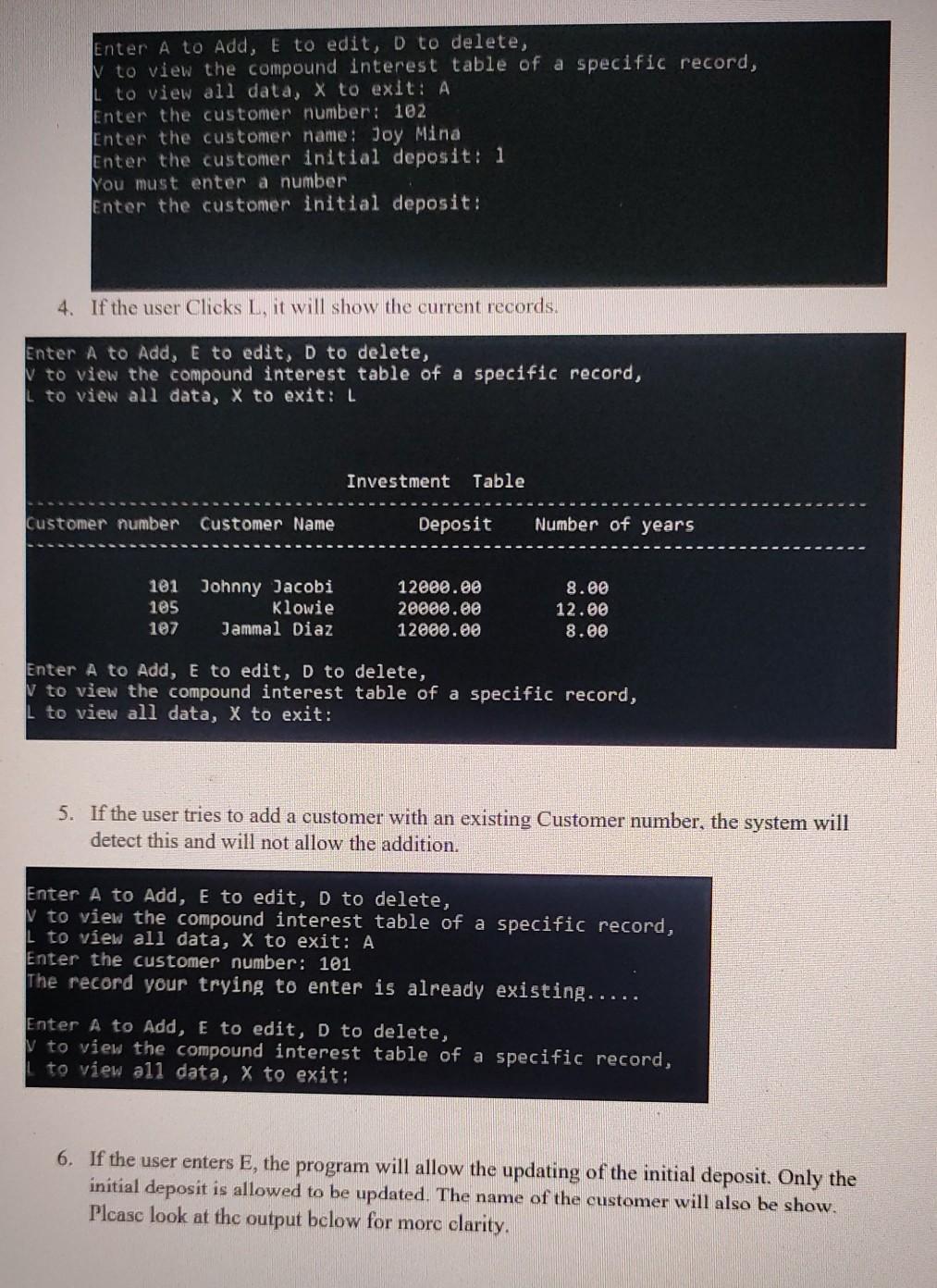 Solved Provide the C++ codes based on program specifications | Chegg.com