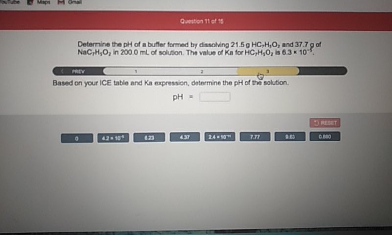 Solved Determine The PH Of A Buffer Formed By Dissolving | Chegg.com