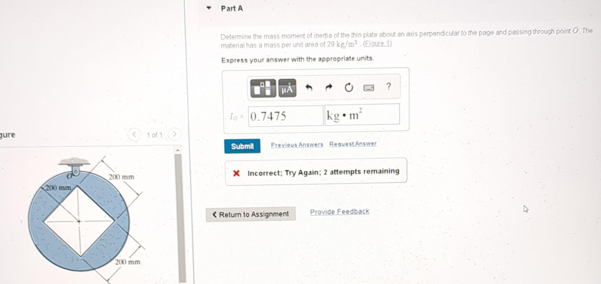 Solved Determine the mass moment of inertia of the thin | Chegg.com