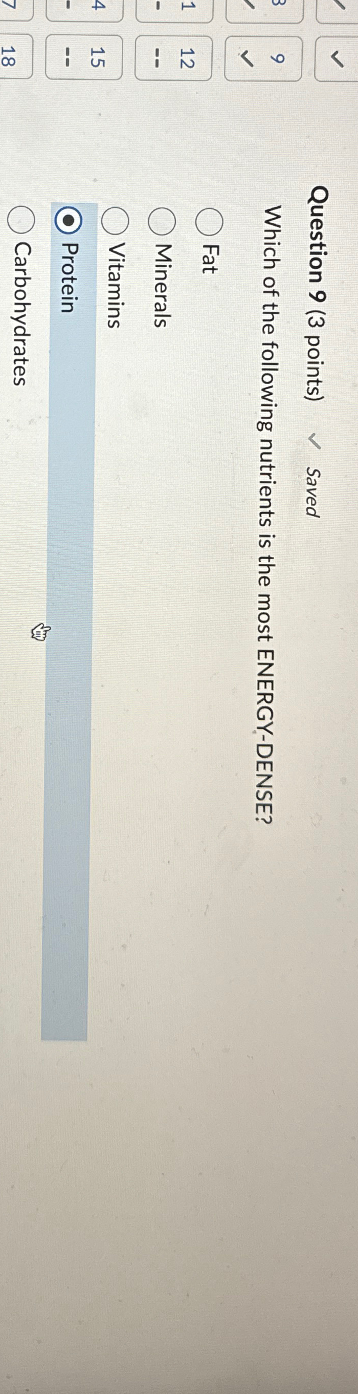 Solved Question 9 (3 ﻿points) ﻿Saved9Which of the following | Chegg.com