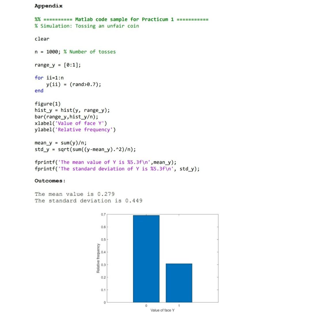 Solved The sample Matlab code in the Appendix deals with a | Chegg.com
