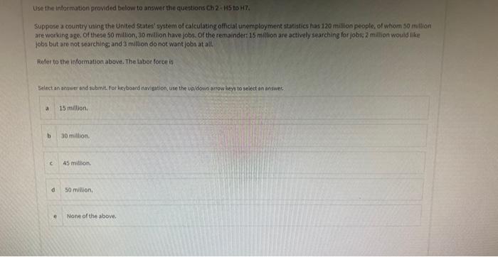 Solved Use the information provided below to answer the | Chegg.com