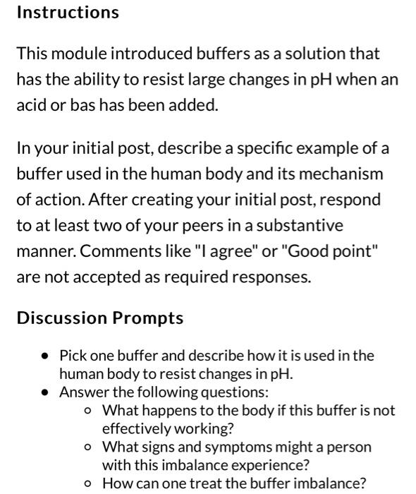 Solved Instructions This module introduced buffers as a | Chegg.com