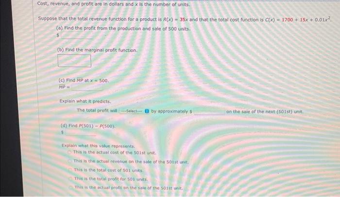 Solved pose that the total revenue function for a product is | Chegg.com