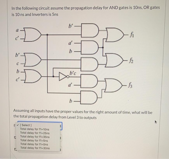 Solved In The Following Circuit Assume The Propagation Delay | Chegg.com