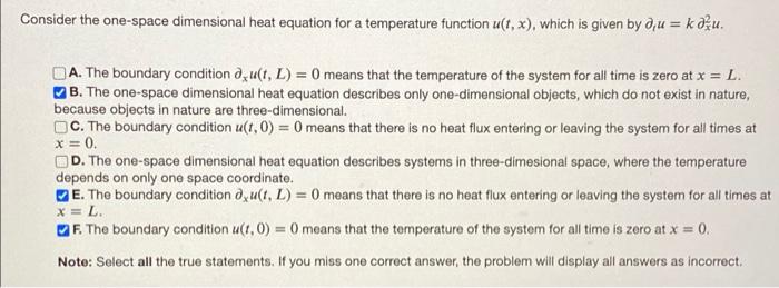 Solved Consider the one-space dimensional heat equation for | Chegg.com