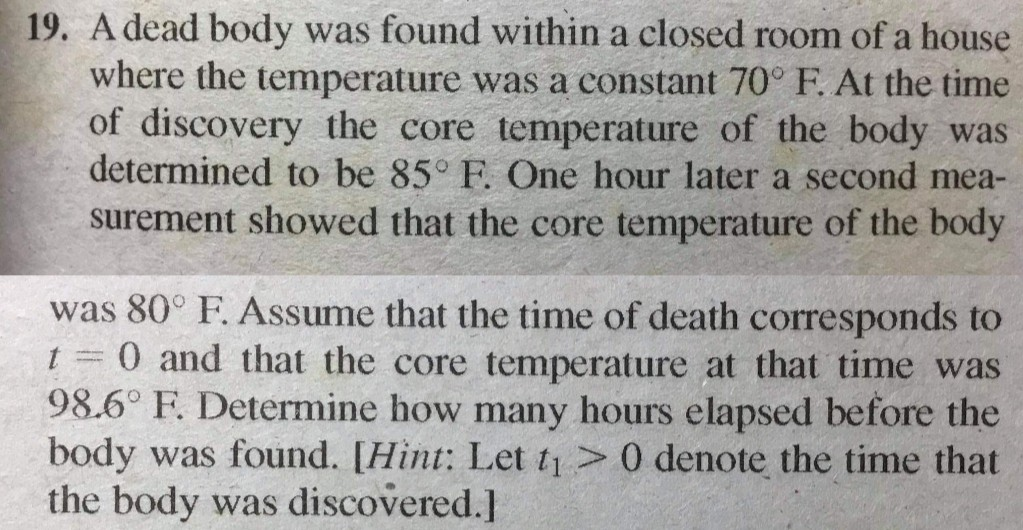 Solved 19. A dead body was found within a closed room of a