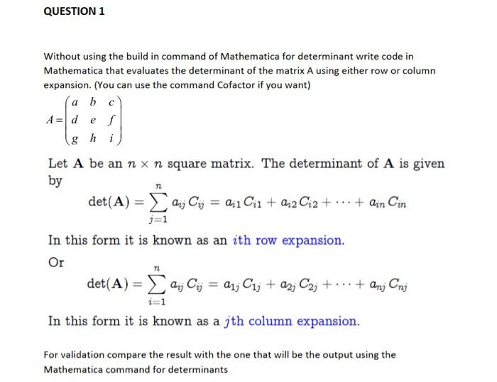 Solved QUESTION 1 Without using the build in command of Chegg