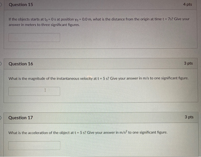 Solved The figure below gives the velocity of an object that | Chegg.com
