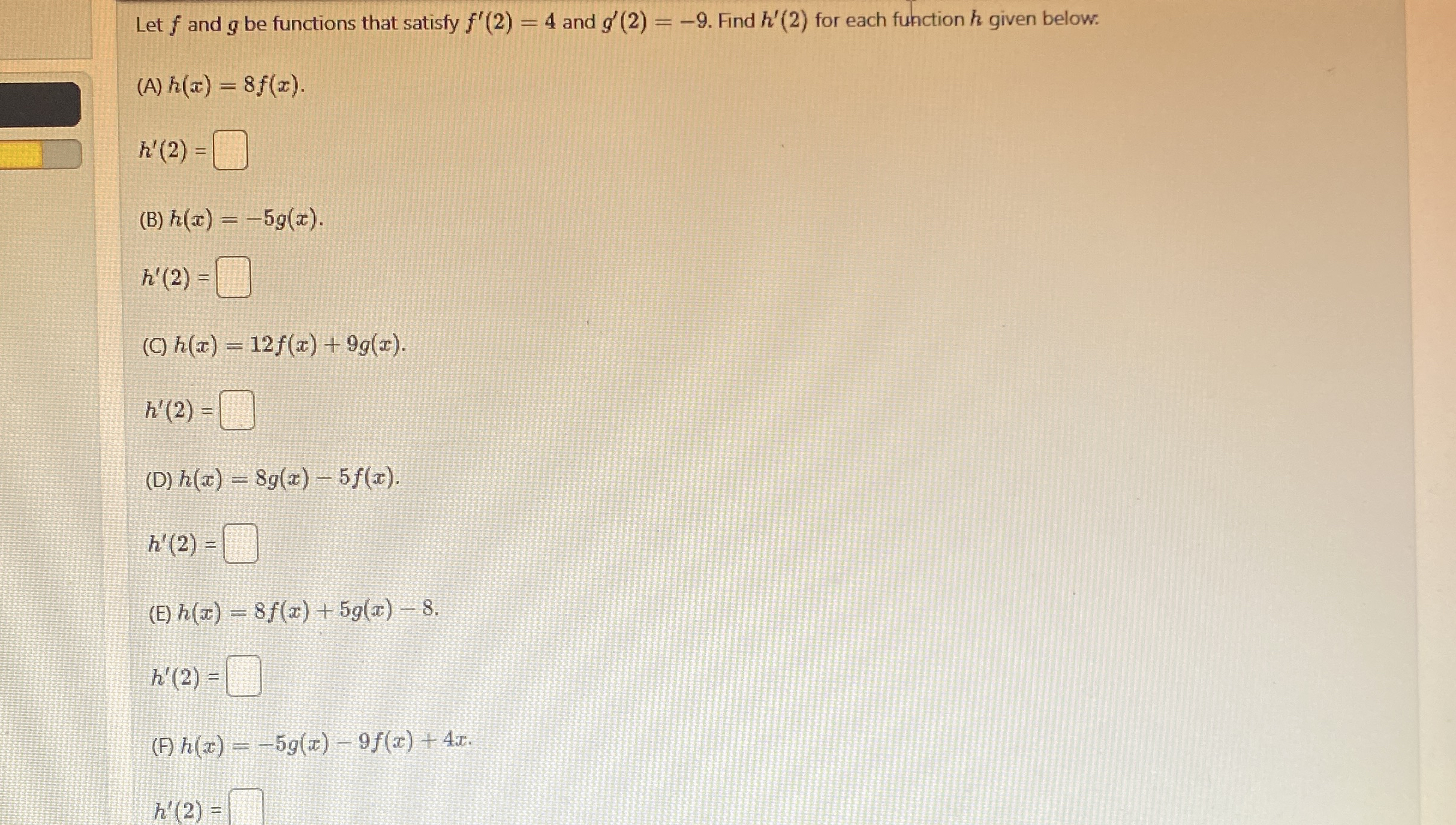 Solved Let F ﻿and G ﻿be Functions That Satisfy F 2 4 ﻿and