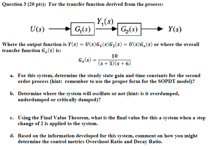 Solved Question 3 ( 20pts ﻿: For the transfer function | Chegg.com