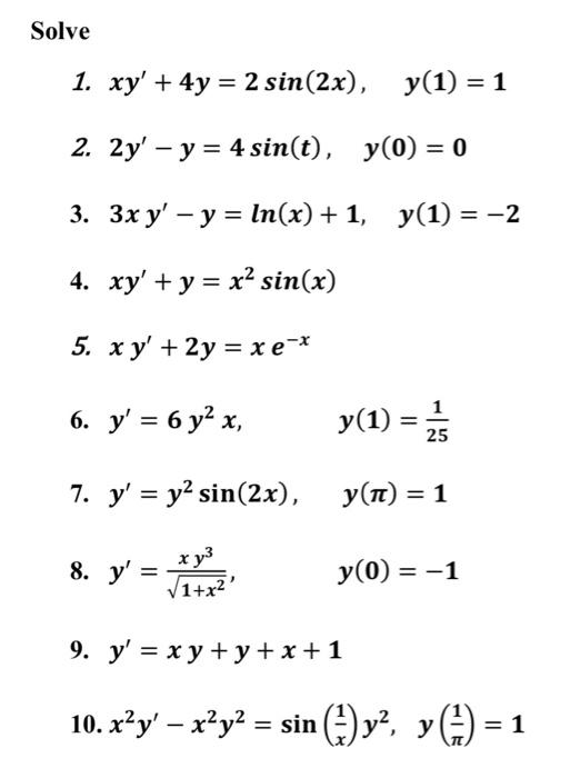 Solved First Order Ordinary Differential Equations Part 1 Chegg Com