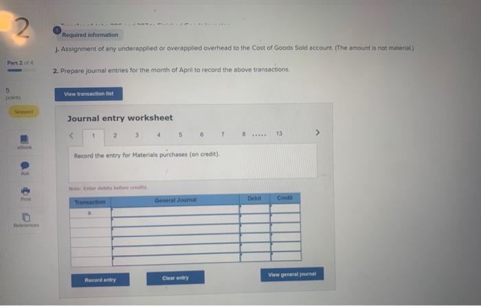 Solved Oblem 15-1A A. Materials Purchases (on Credit). B. | Chegg.com