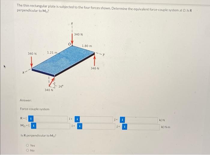 Solved The thin rectangular plate is subjected to the four | Chegg.com