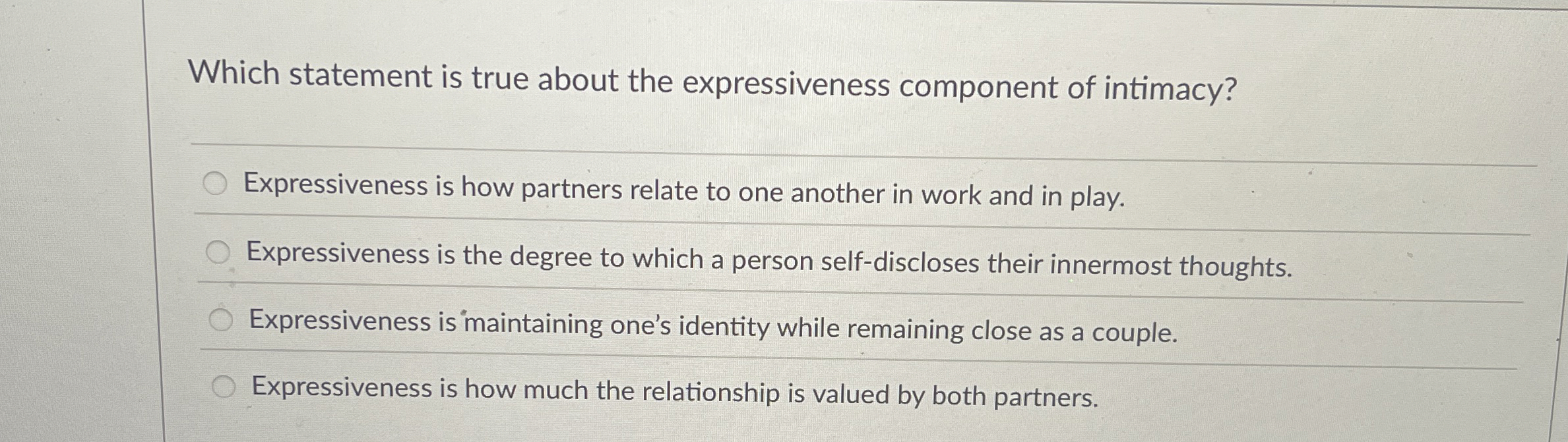 Solved Which statement is true about the expressiveness | Chegg.com