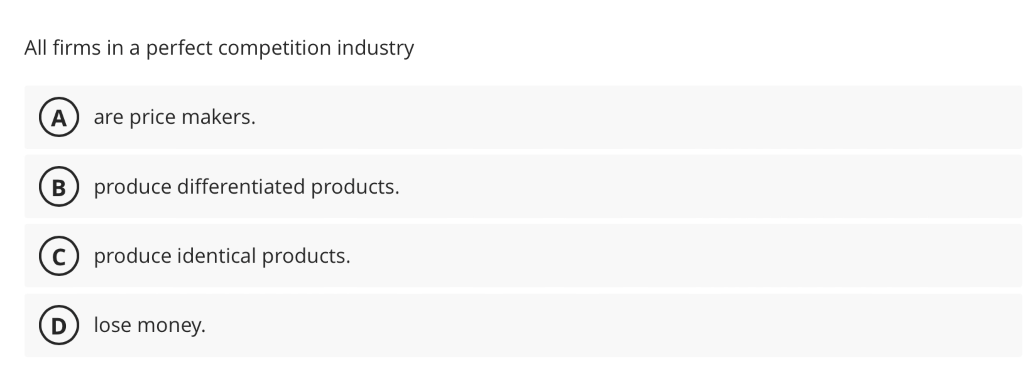 Solved All firms in a perfect competition industryI are
