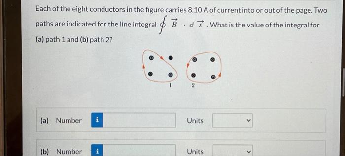 Solved Each of the eight conductors in the figure carries | Chegg.com