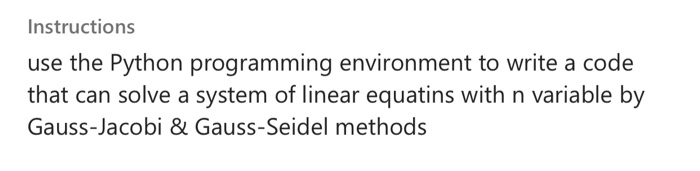 Solved Instructions use the Python programming environment | Chegg.com