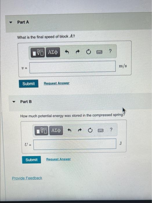 Solved Block A In The Figure (Figure 1) Has Mass 1.00 Kg, | Chegg.com