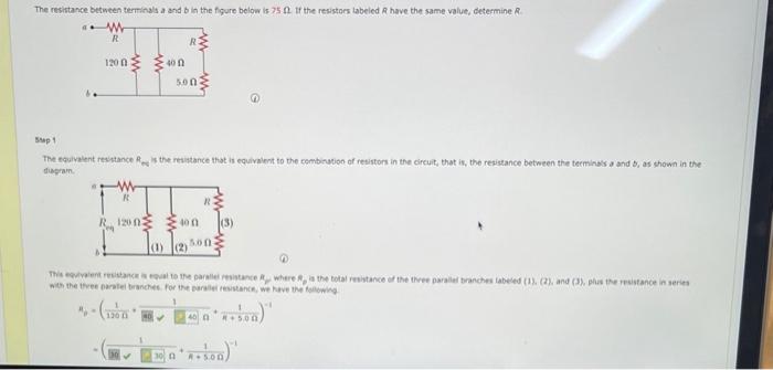 Solved The Resistance Between Terminals A And B In The | Chegg.com