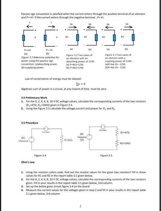 Solved Experiment 3 Ohms Law & Energy Conservation Principle | Chegg.com