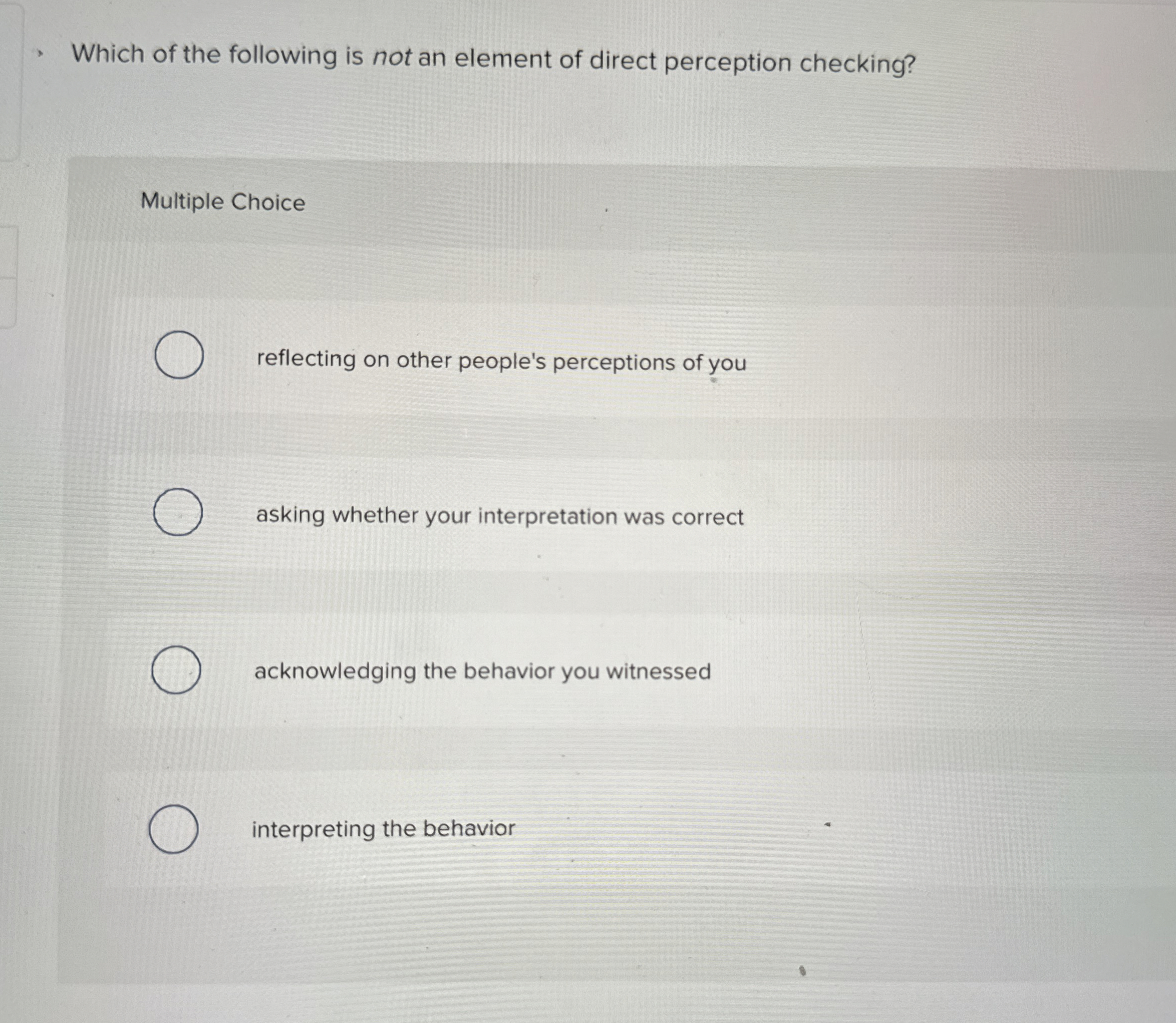 Solved Which of the following is not an element of direct | Chegg.com