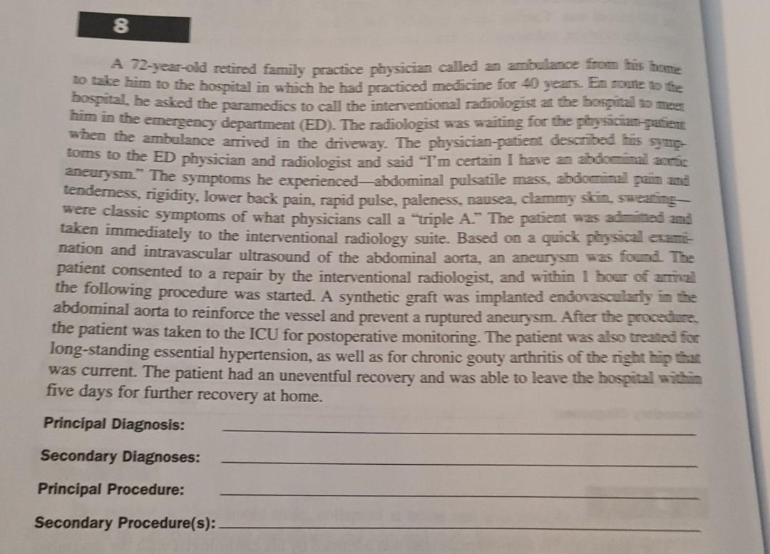 Solved ICD-10-CM and ICD-10-PCS for inpatient hospital | Chegg.com