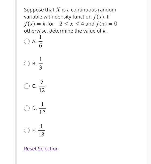 Solved - Suppose that X is a continuous random variable with | Chegg.com