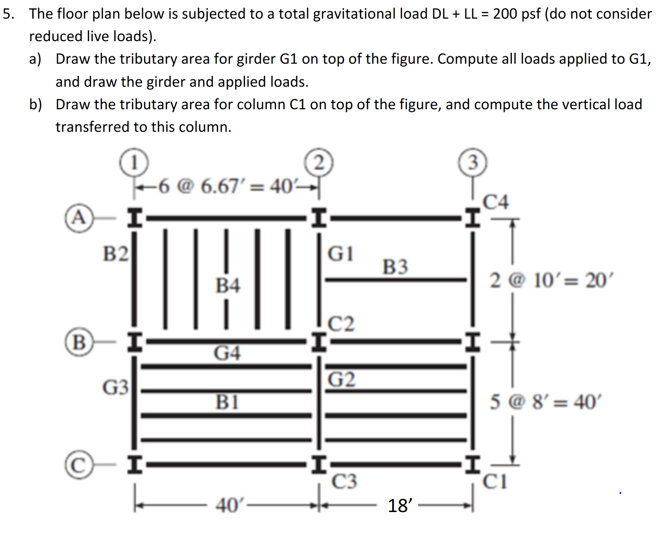 Solved The floor plan below is subjected to a total | Chegg.com