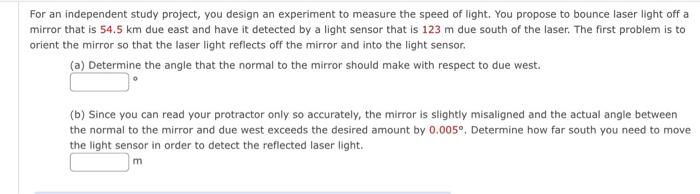 Solved For an independent study project, you design an | Chegg.com