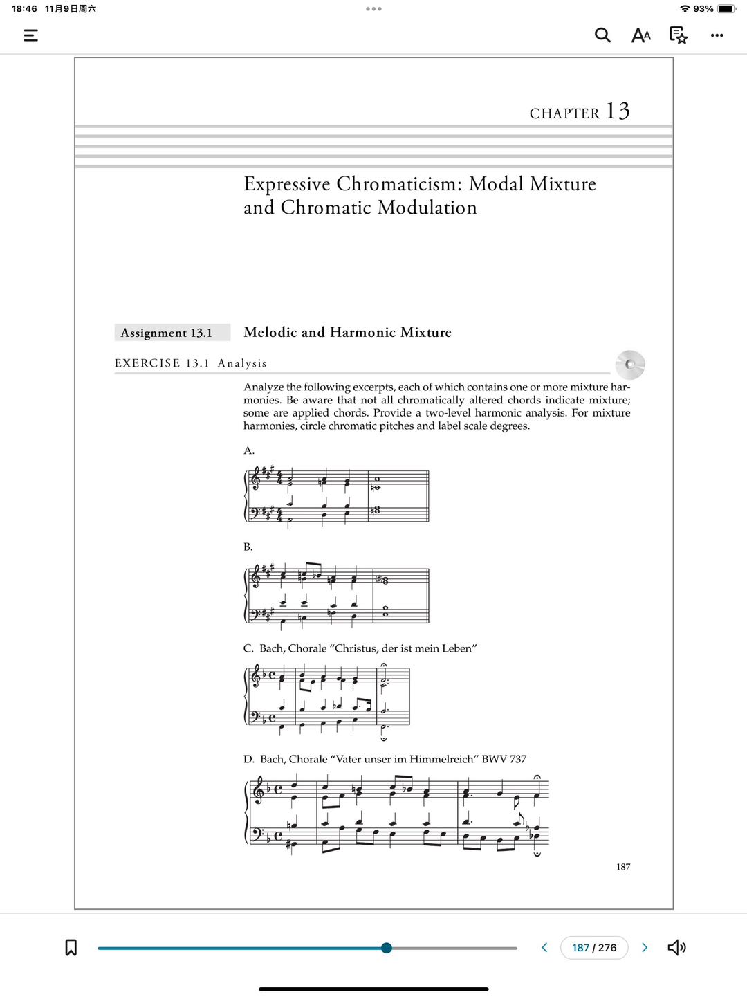 CHAPTER 13Expressive Chromaticism: Modal Mixture and | Chegg.com