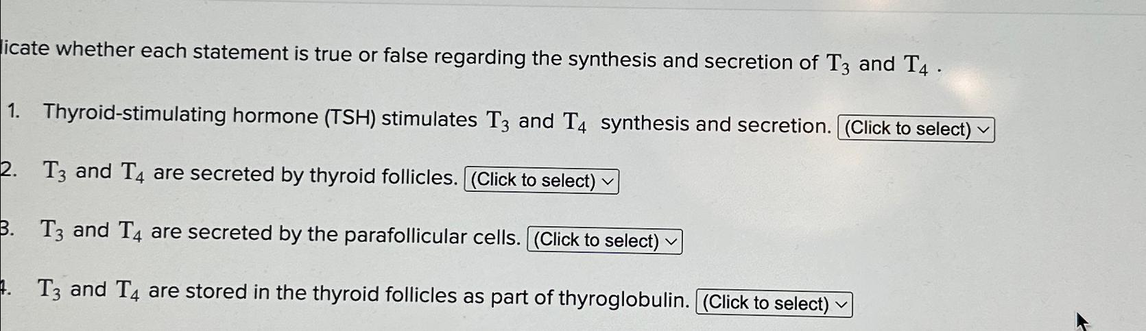 Solved Indicate whether each statement is true or false | Chegg.com