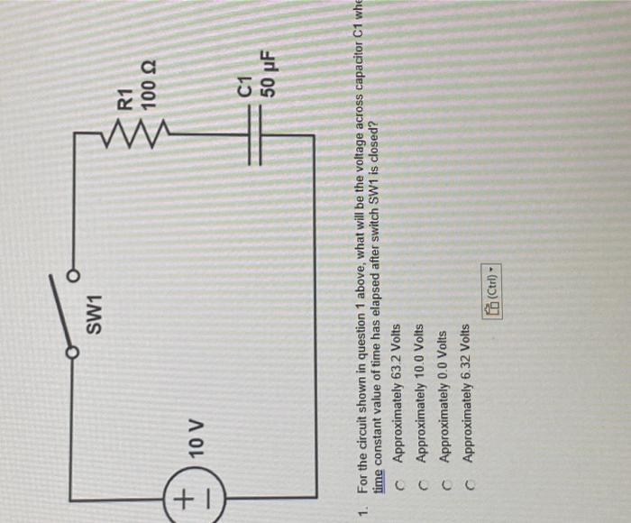 Solved 1. For the circuit shown in question 1 above, what | Chegg.com
