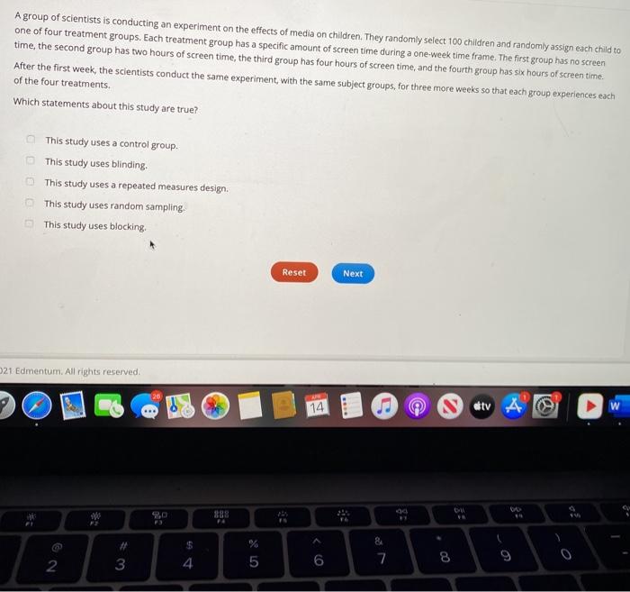 Solved A group of scientists is conducting an experiment on | Chegg.com