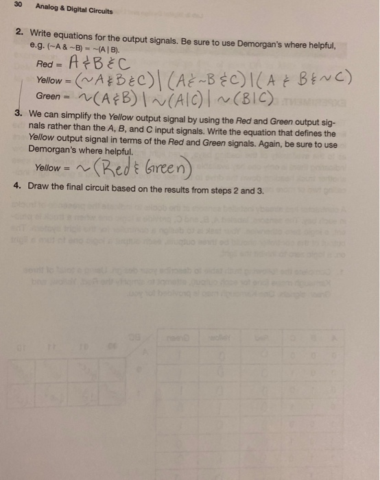 Solved 30 Analog & Digital Circuits 2. Write equations for | Chegg.com
