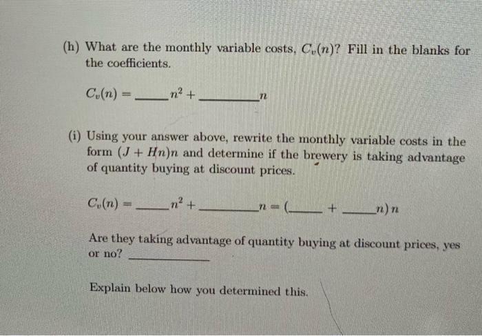 Solved Quadratic Cost Functions We usually think of costs in | Chegg.com
