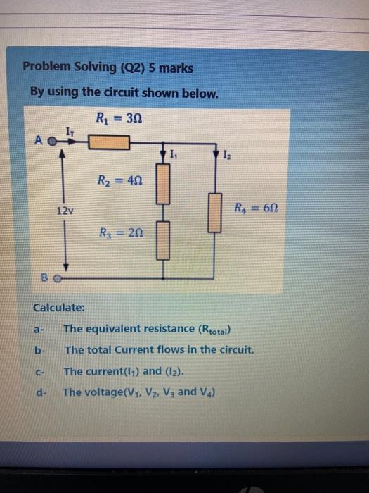 Solved Problem Solving (Q2) 5 marks By using the circuit | Chegg.com