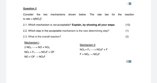 Solved Question 2 Consider The Two Mechanisms Shown Below. | Chegg.com