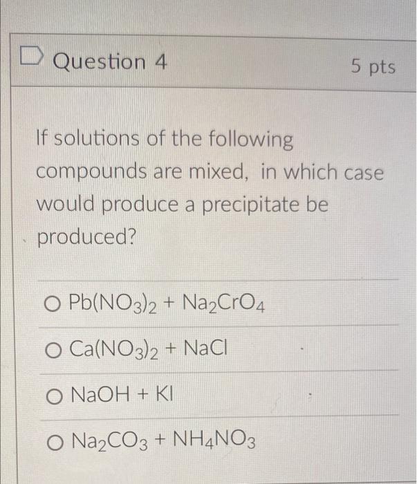 Solved Question 4 5 pts If solutions of the following | Chegg.com