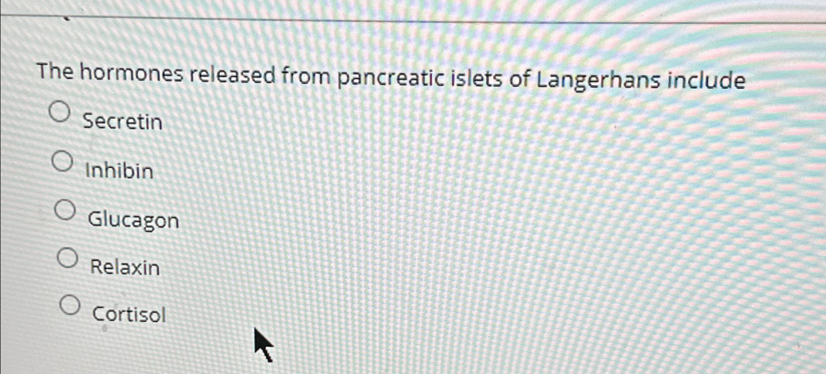 Solved The hormones released from pancreatic islets of