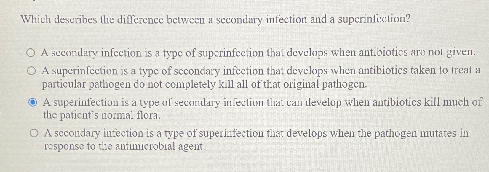 Solved Which describes the difference between a secondary | Chegg.com