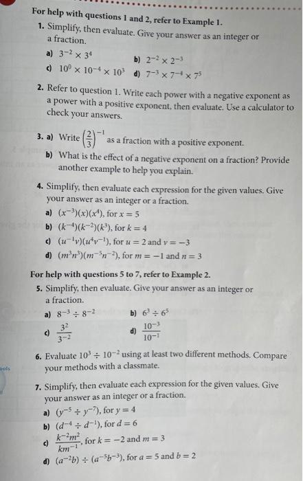 How to Evaluate an Expression with a Negative Exponent & a