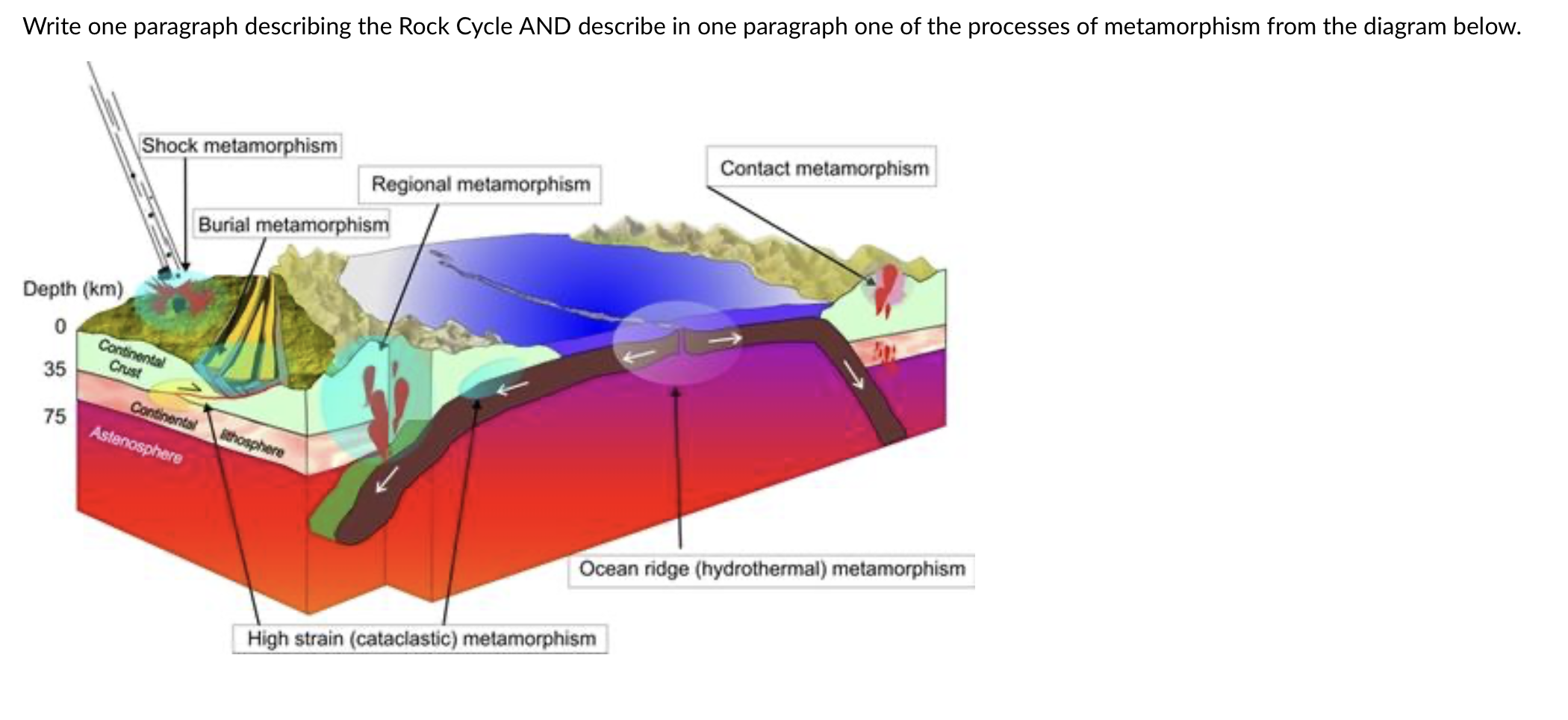 Solved Write one paragraph describing the Rock Cycle AND | Chegg.com