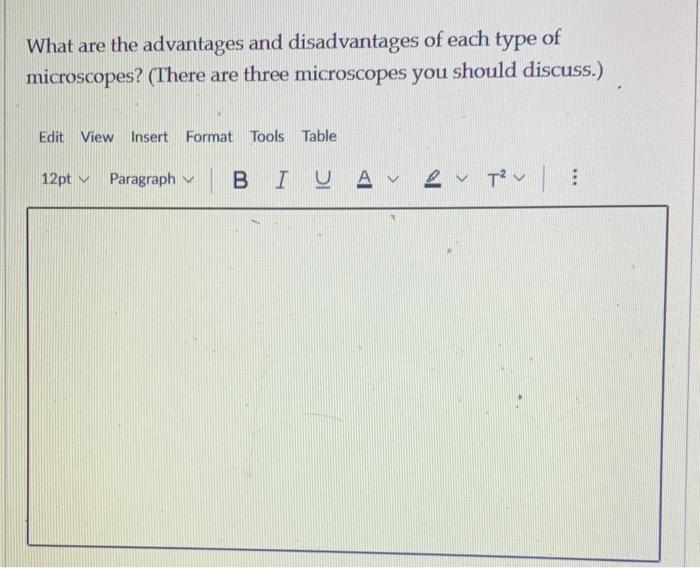 Solved What Are The Advantages And Disadvantages Of Each Chegg Com   Image