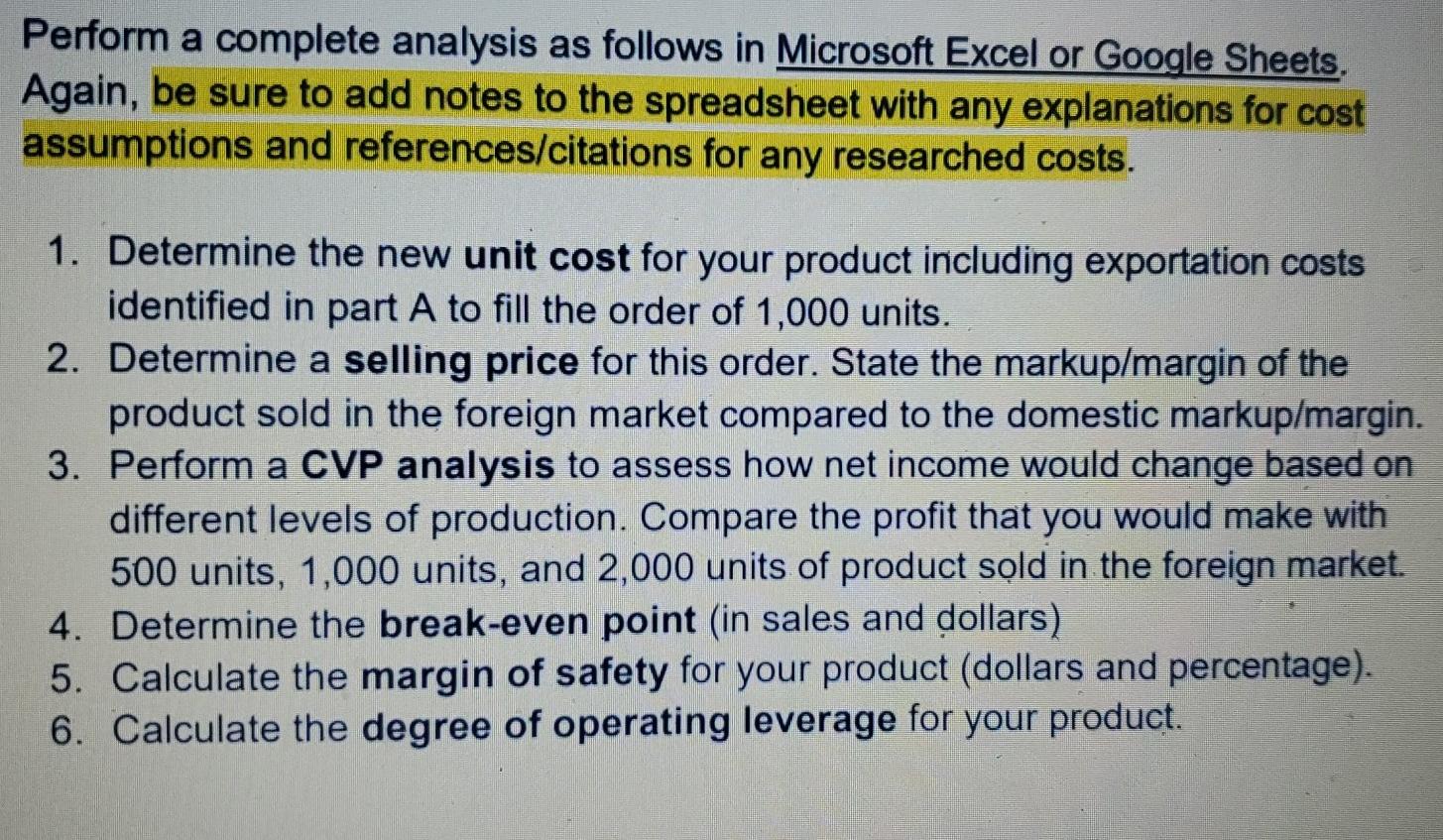 Perform a complete analysis as follows in Microsoft | Chegg.com