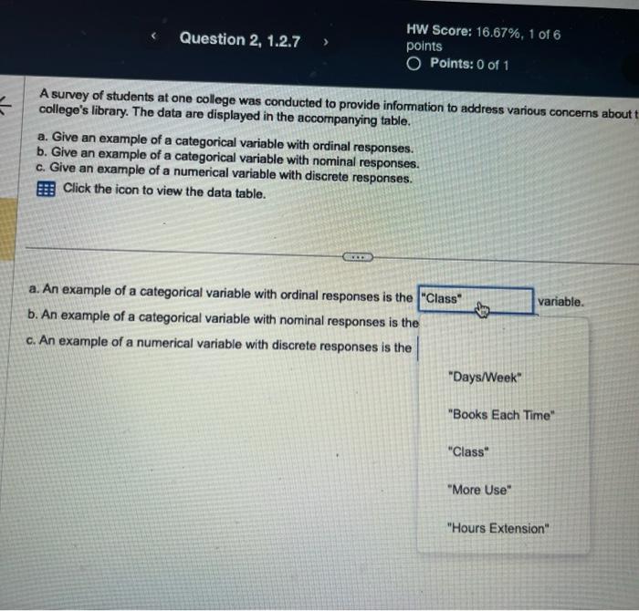 Solved A survey of students at one college was conducted to | Chegg.com