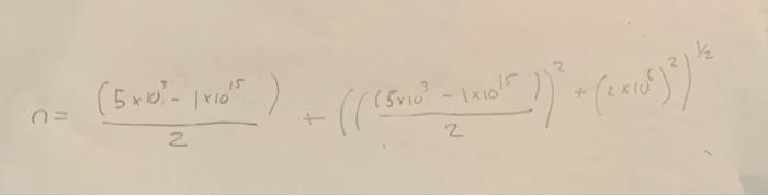 Solved ₂ (5+10) - 1x10's ) ( (5r10² - 1x10 =u 2 | Chegg.com
