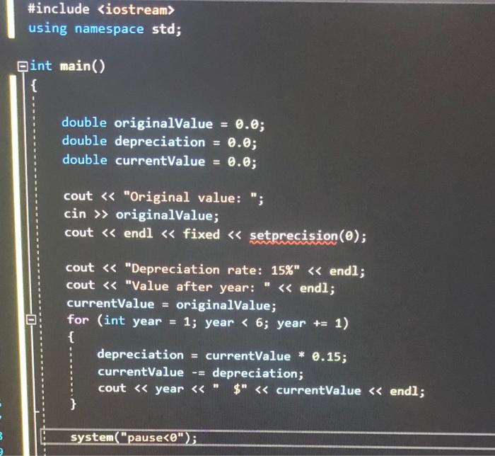 Solved #include using namespace std; Şint main() { double | Chegg.com