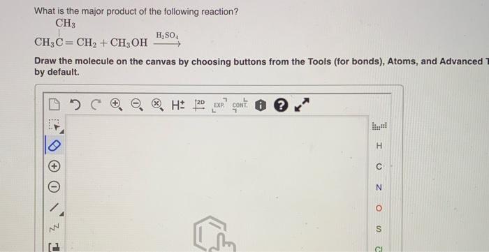 Solved What is the major product of the following reaction? | Chegg.com